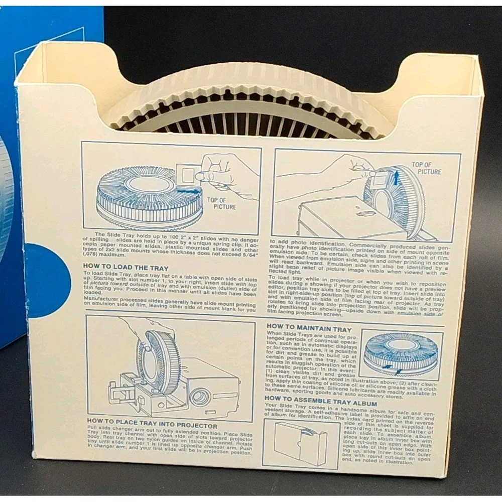 SET-6 Montgomery Ward 100 Slide Wheel Tray Album Set Carousel VTG B42.5HA1065-70